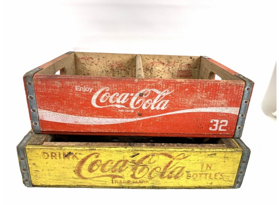 2 - Vintage Coca Cola Wood Crates