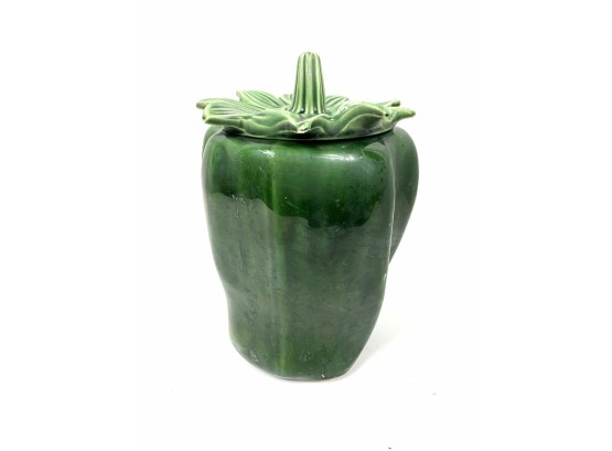 MCCOY Green Pepper Pottery Cookie Jar