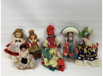 Lot Of 6 Vintage Dolls