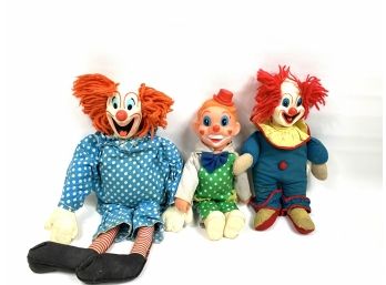 3 - Vintage Clown Dolls