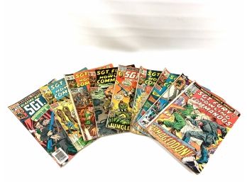 Lot Of 9 Marvel SGT Fury Comic Books
