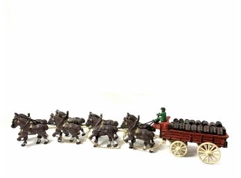 Unique All Cast Iron Horse And Wagon