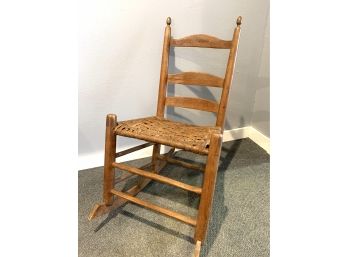 Antique Wood Child's Rocking Chair