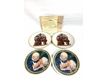 Lot Of  4 Norman Rockwell Plates