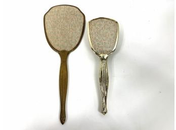 Vintage Vanity Hand Mirror And Brush Set