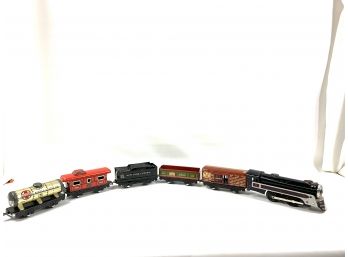 Vintage Metal Train Set With Track And Remote