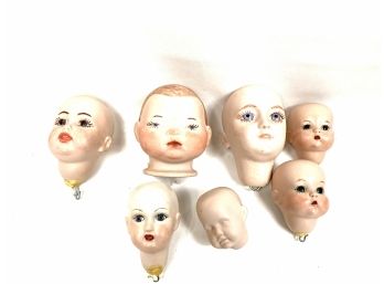 Lot Of  Bisque/ceramic Doll Heads