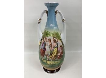 Antique Tall Dresden Porcelain Vase