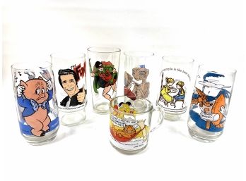 Lot Of Vintage Character Drinking Glasses