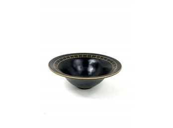 Threaded Black Satin Bowl
