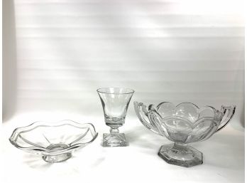 Lot Of 2 Crystal Bowls And Vase