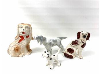 Lot Of 4 Ceramic Dog Figurines