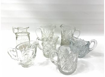 Lot Of 7 Crystal Creamers