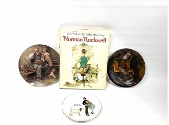 Norman Rockwell Plates And Book
