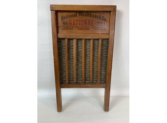 Antique National Wash Board #701 By Zinc King