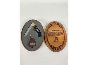 Old Timer Pocket Knife And Key Chain Set