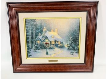 Thomas Kinkade Oil - Stone Hearth Hutch - Signed By Artist With Certificate