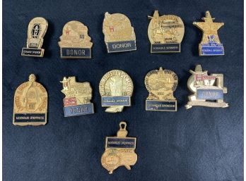 Lot Of 11 Donor Pins For The Houston Rodeo - 1983 To 1998
