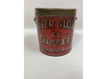 Antique After Glow Coffee Tin Marshalltown Iowa