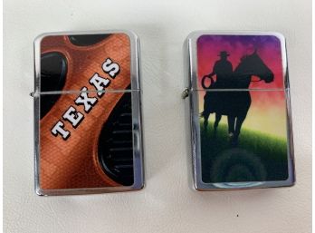 Lot Of 2 Victor Refillable Lighters