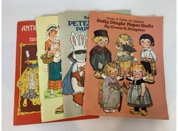Lot Of 4 Vintage Paper Doll Books