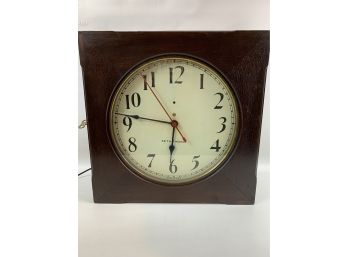 Antique Electric Seth Thomas Wall Clock With Key