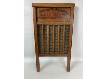 Antique National Wash Board #701 By Zinc King