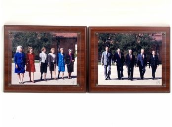 Lot Of 2 Very Rare Photos Of Former Presidents And First Ladies At The Reagan Library - Signed By Photographer