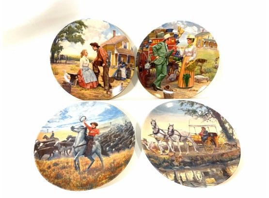 Lot Of 4 Knowles Plates From The Musical'Oklahoma'