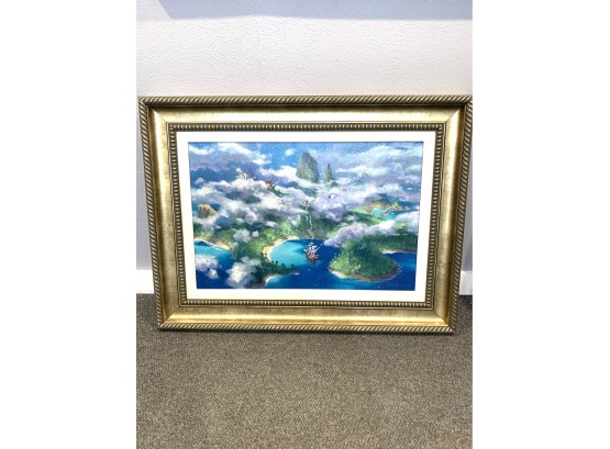Rare Oil On Canvas 'First Look At Neverland' By James Coleman Signed And Numbered (Painters Proof)