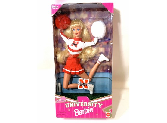 New In Box1996 University Barbie- Nebraska Cornhuskers Doll