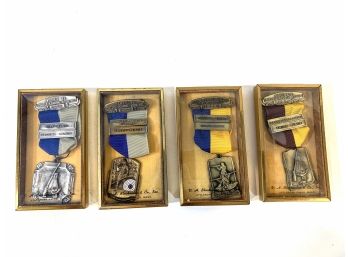 Lot Of 4 Vintage Rifle Medals 1951-1952