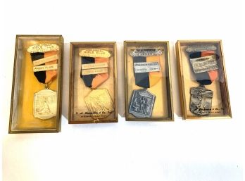 Lot Of 4 Vintage Rifle Medals 1950-1953