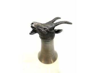 Rare Pewter Stirrup Cup - Goat