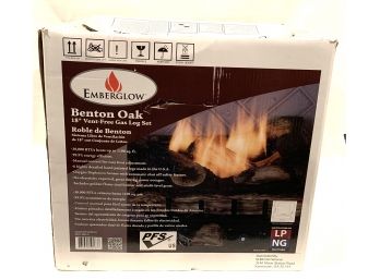 Never Used Emberglow Benton Oak 18' Vent Fireplace Log Set