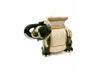 Porcelain Asian Elephant Plant Stand
