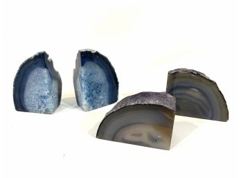 Lot Of 4 Pieces Of Natural Agate Stones