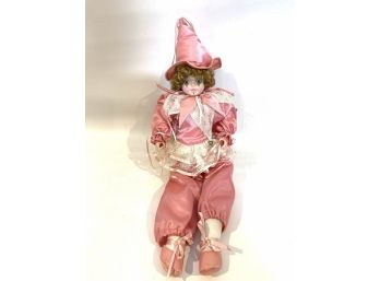 Porcelain Musical Clown Doll