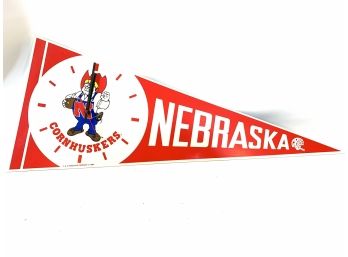 1982 Tin Nebraska Cornhusker Clock