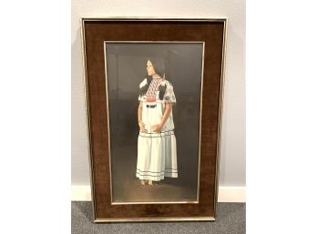 Limited Signed And Numbered Indian Girl Print By Donald Crowley - 1424/1570 -1979