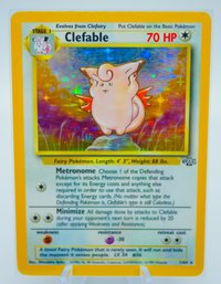 CLEFABLE Jungle Set Holographic Pokemon Card!