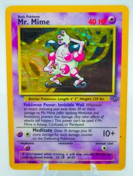 MR. MIME Jungle Set Holographic Pokemon Card!