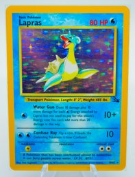 LAPRAS Fossil Set Holographic Pokemon Card! (1)