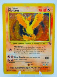MOLTRES Fossil Set Holographic Pokemon Card!