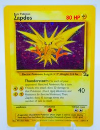ZAPDOS 'cosmos Holo' Fossil Set Holographic Pokemon Card! (2)