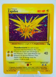 ZAPDOS 'cosmos Holo' Fossil Set Holographic Pokemon Card! (1)