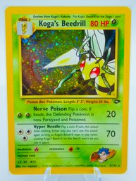KOGA'S BEEDRILL Gym Challenge Set Holographic Pokemon Card!!