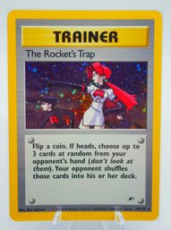 ROCKET'S TRAP Gym Heroes Holographic Trainer Pokemon Card!!