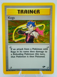 KOGA Gym Challenge Holographic Trainer Pokemon Card!!
