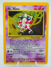 *ULTRA RARE* MR. MIME NO SET MARKING ERROR 'Jungle' Set Holographic Pokemon Card!!